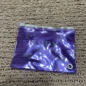 EVRY Jewels Purple Clear Zip Pouch - Travel Accessory
